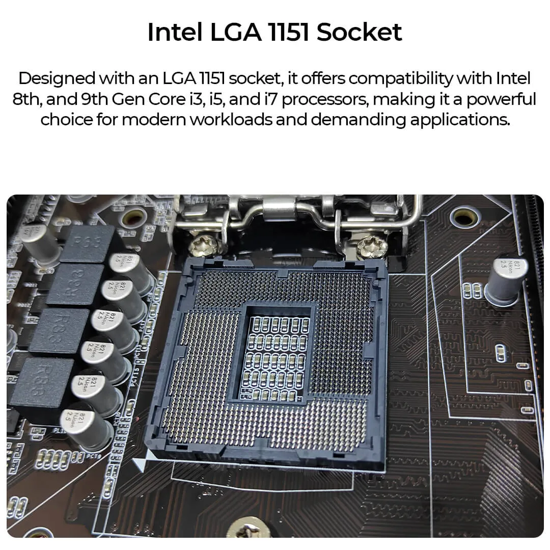 Foxin H310 DDR4 Motherboard For Intel 8th | 9th Generation with NVME view 2